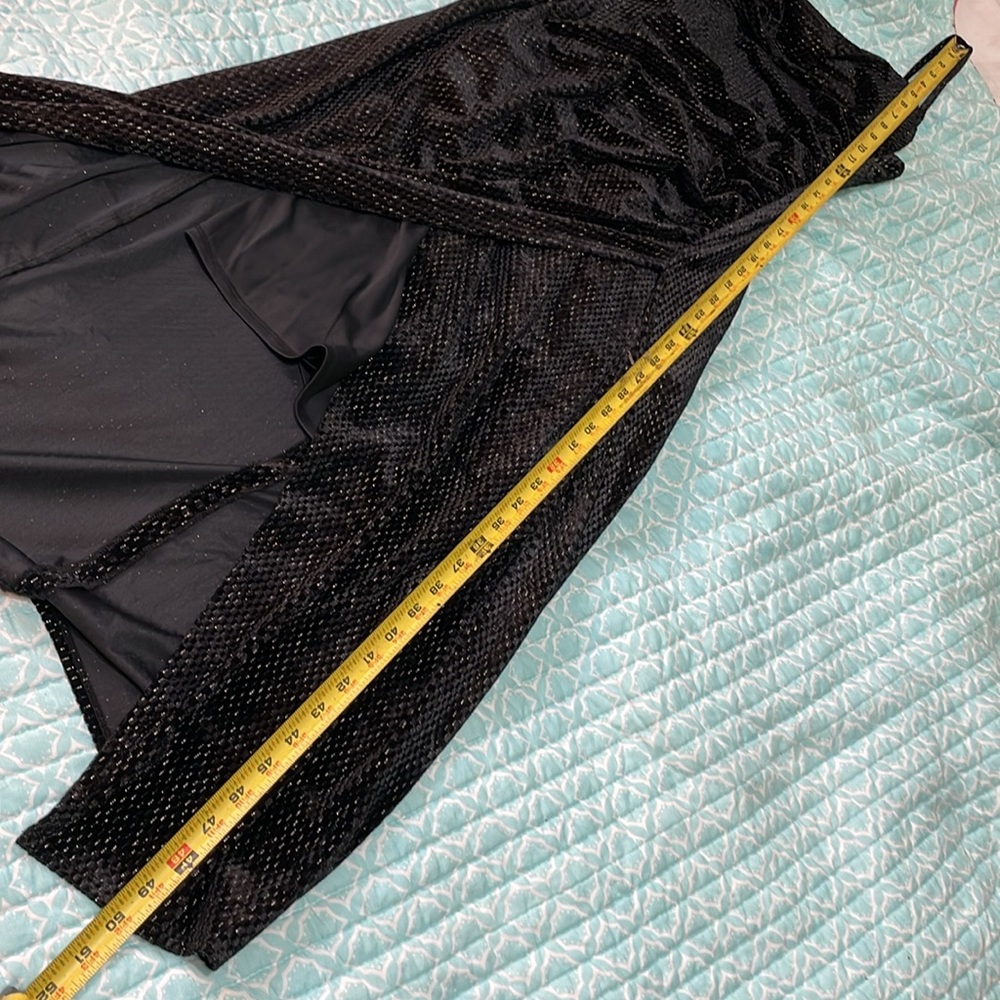 velvet and metallic slipdress with front slit - Picture 9 of 9
